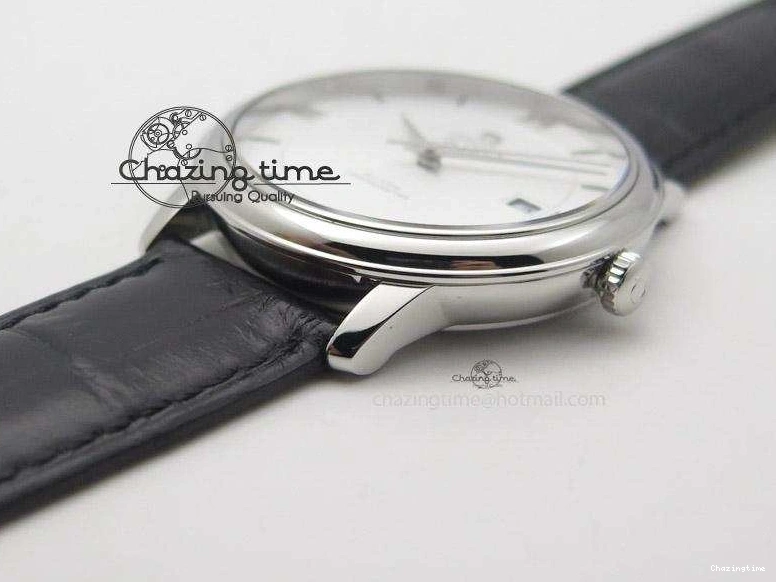 0501 Functional De Ville MK 1:1 Best Edition SS White Dial On Black Leather Strap A 8260